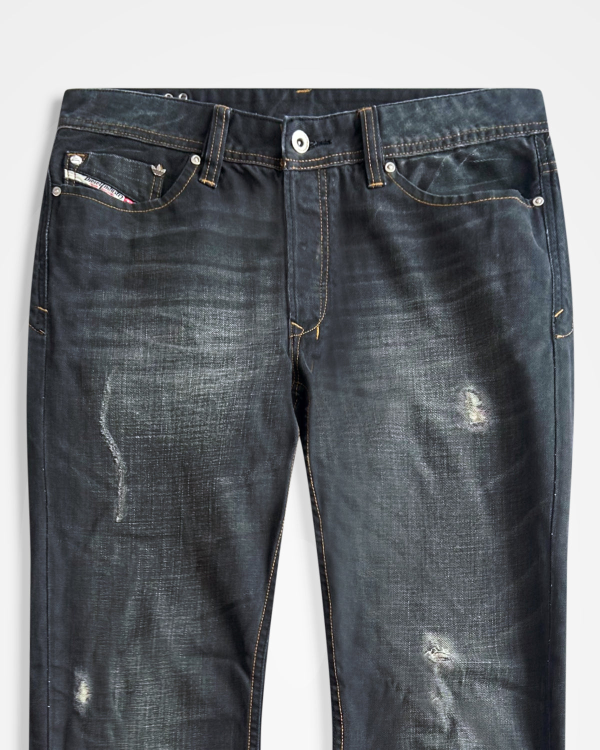 Diesel x Adidas, SS08 Deep Indigo Washed Adi-Viker Jeans