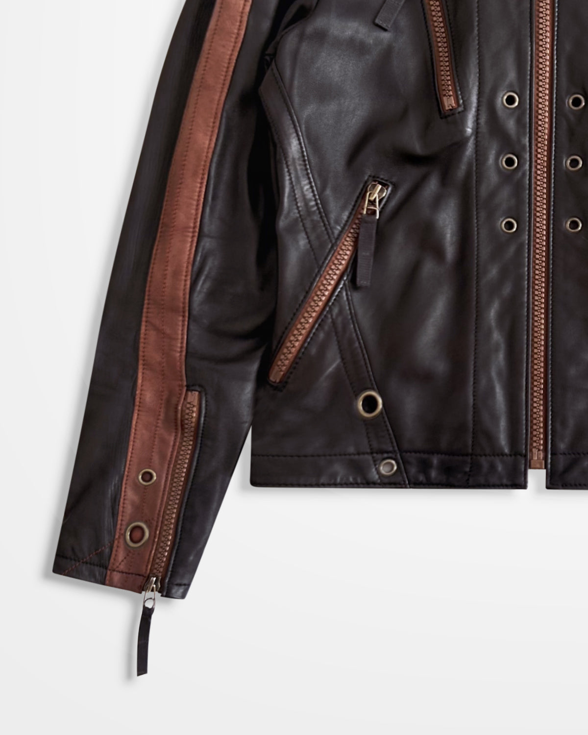 Diesel, 2000's Quad-Zip Leather Moto Jacket