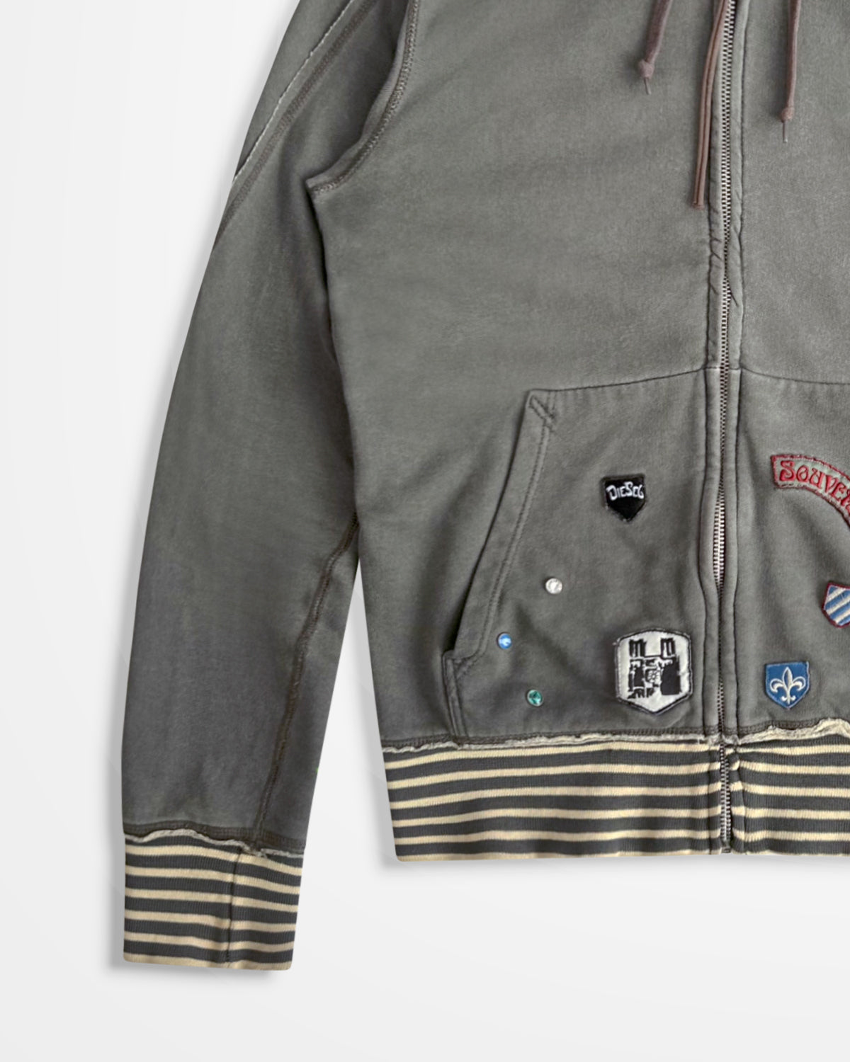 Diesel, Raw Seam Souvenir Patch Hoodie