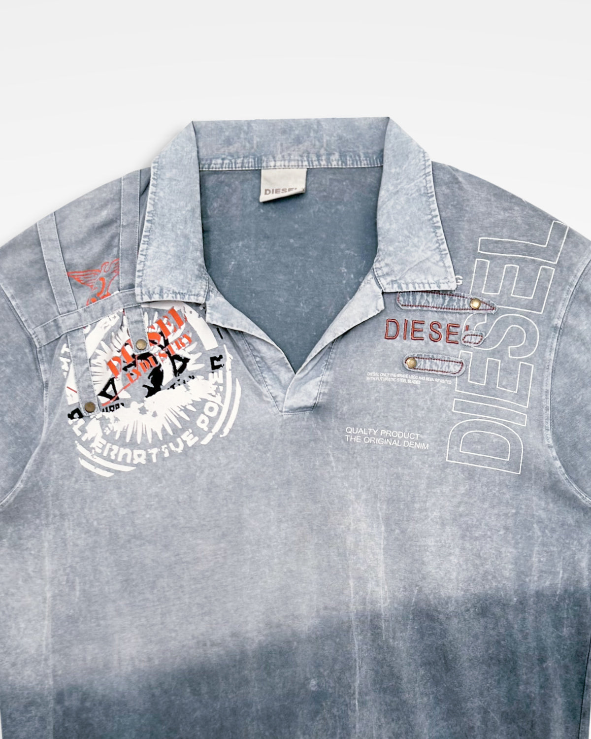 Diesel, Washed Shoulder Strap Polo