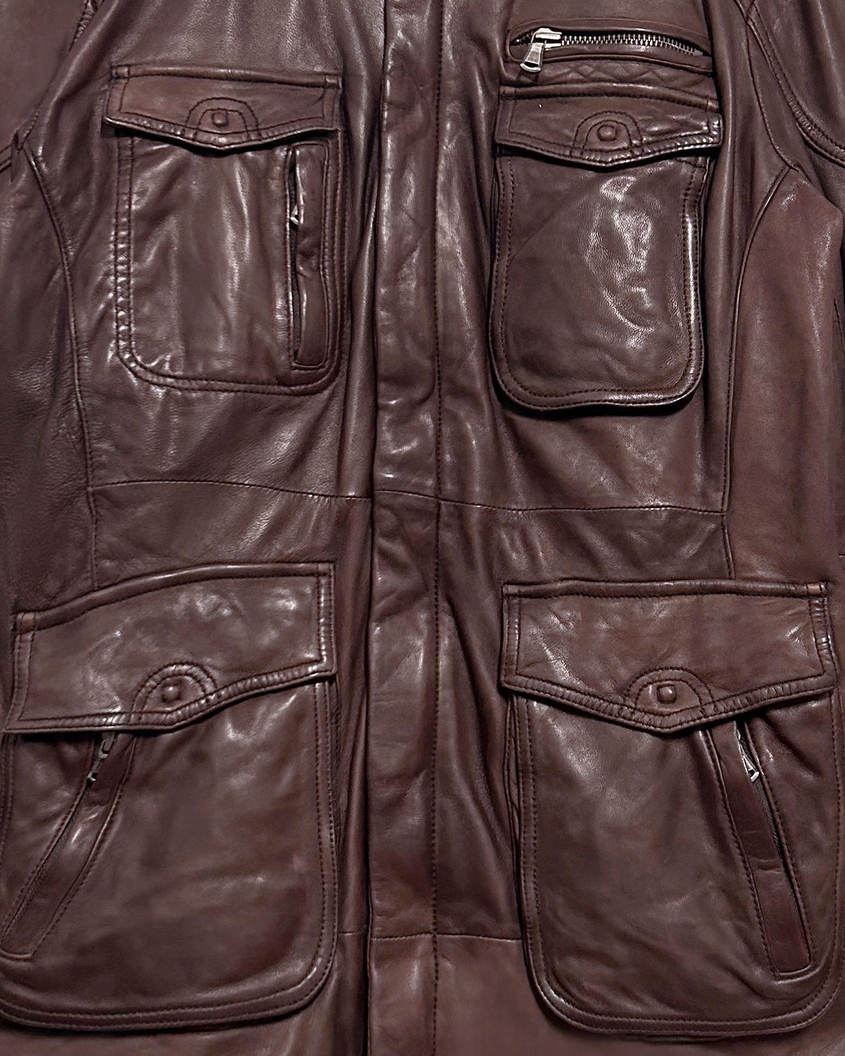 Katharine Hamnett, 9 Pocket Leather Moto Jacket