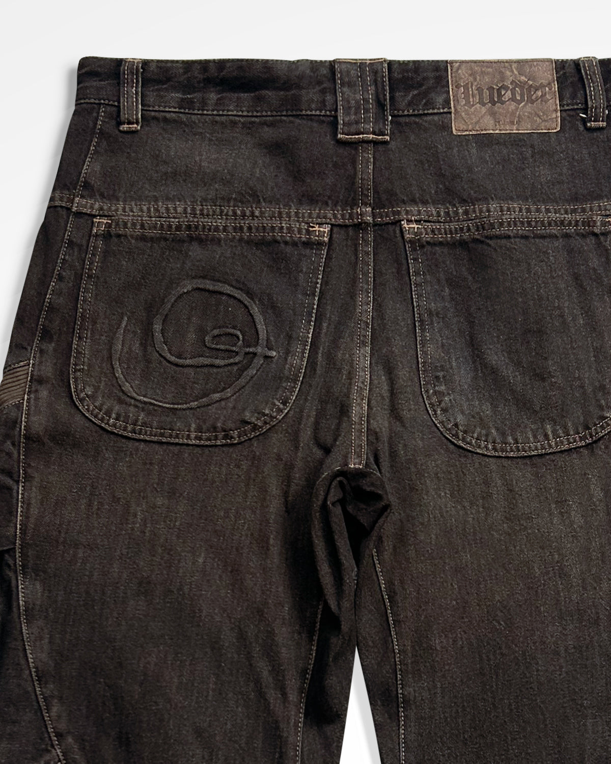 Lueder x Pull and Bear, Faded Brown Ribbed Cargo Jeans