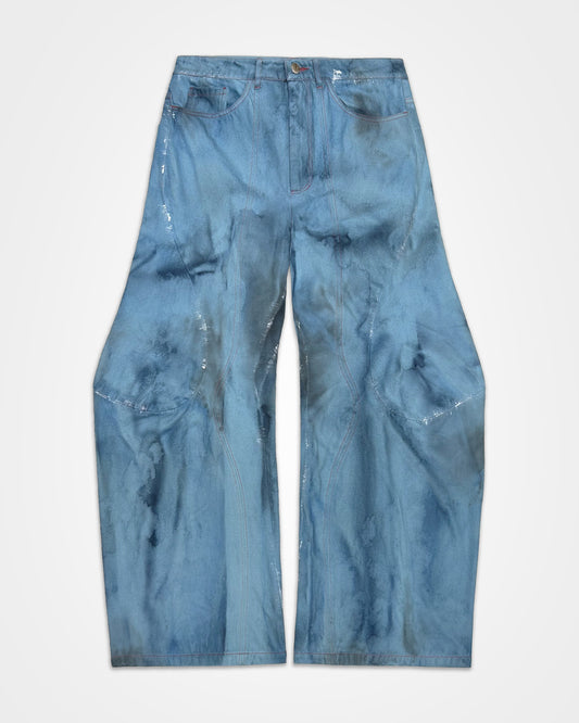 Lueder, AW24 Engineered Flare Acid Indigo