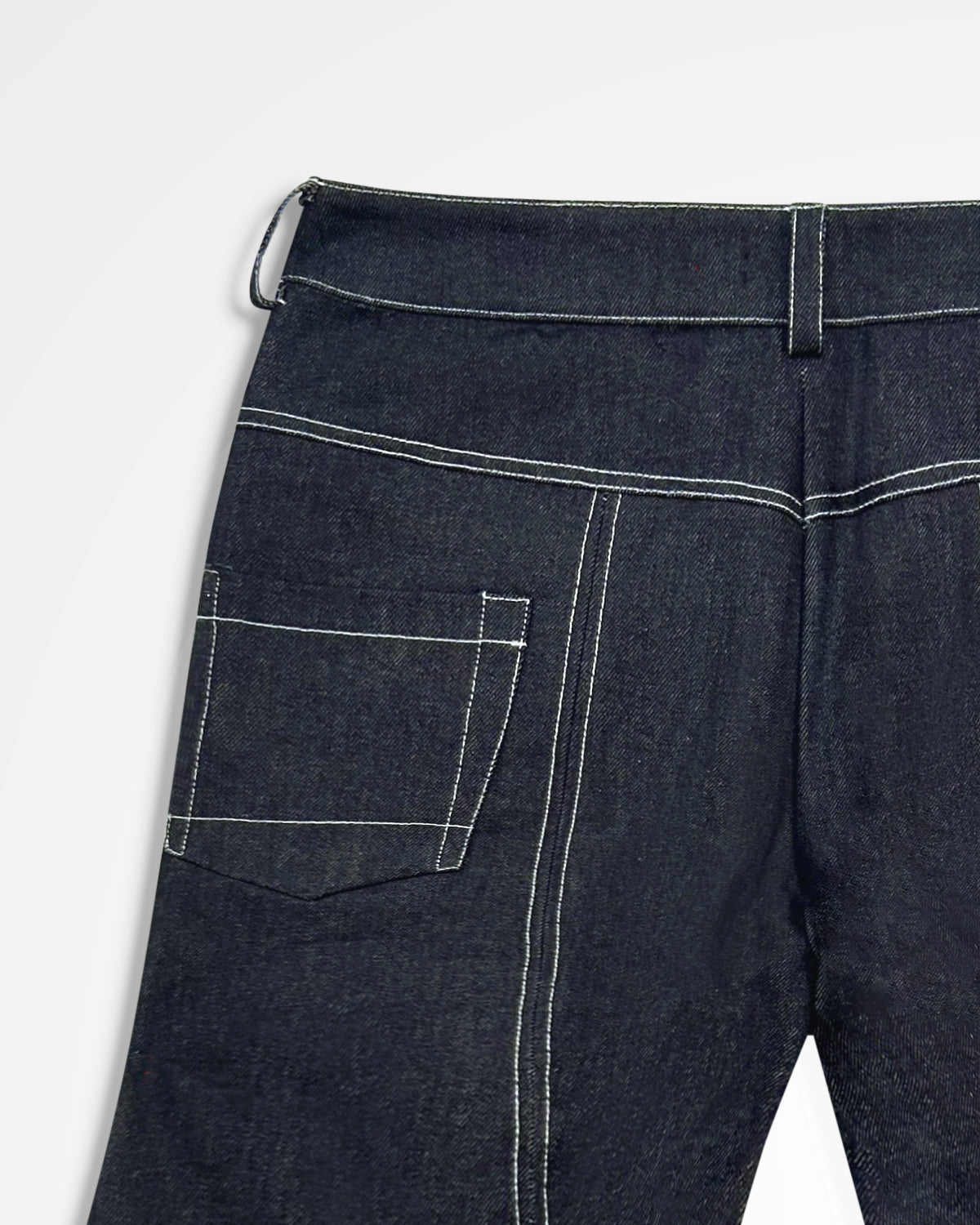 Lueder, SS25 Raw Denim Enginnered Flare