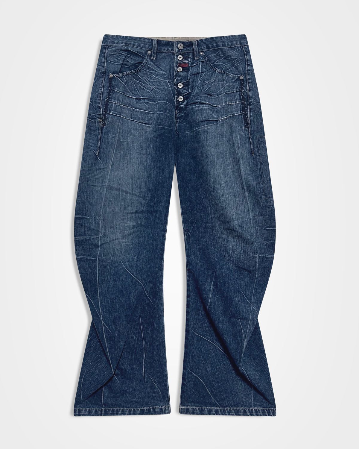 Marithe Francois Girbaud, Darted Knee Curved Jeans