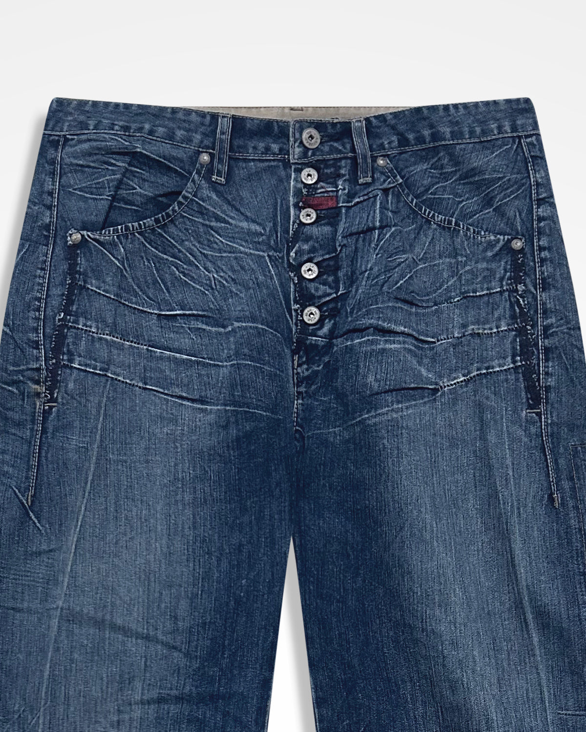 Marithe Francois Girbaud, Darted Knee Curved Jeans