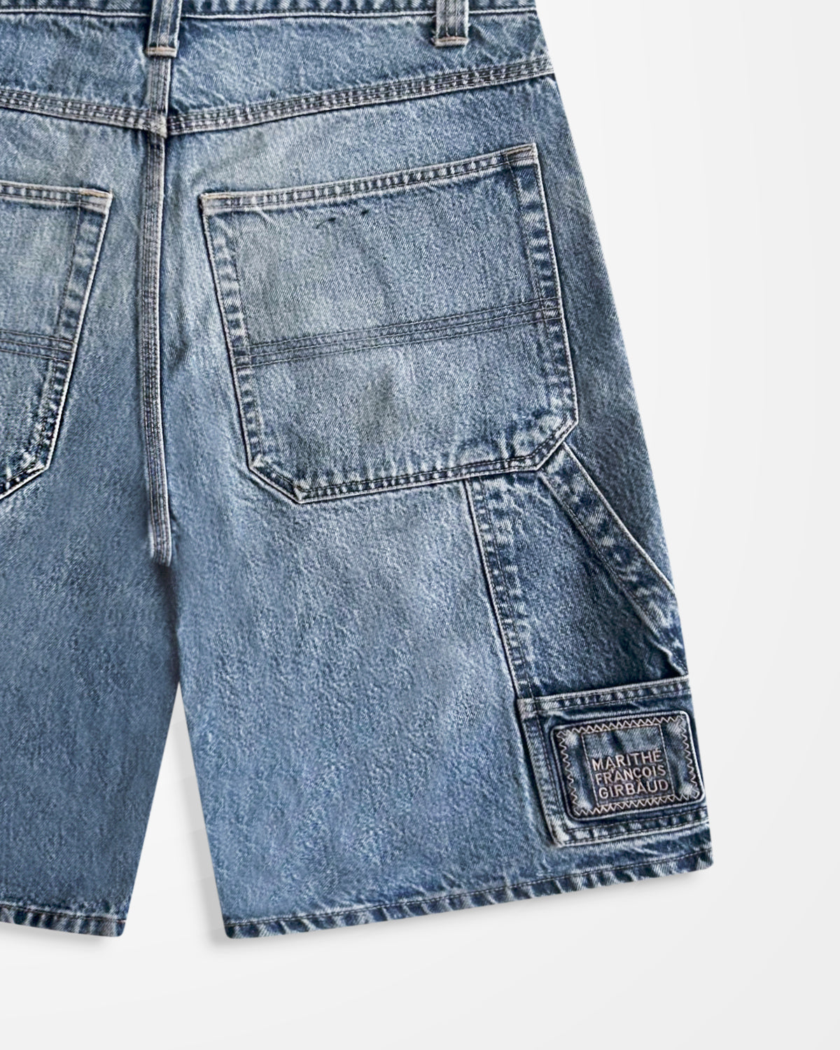 Marithe Francois Girbaud, Multi-Pocket Washed Cargo Shorts