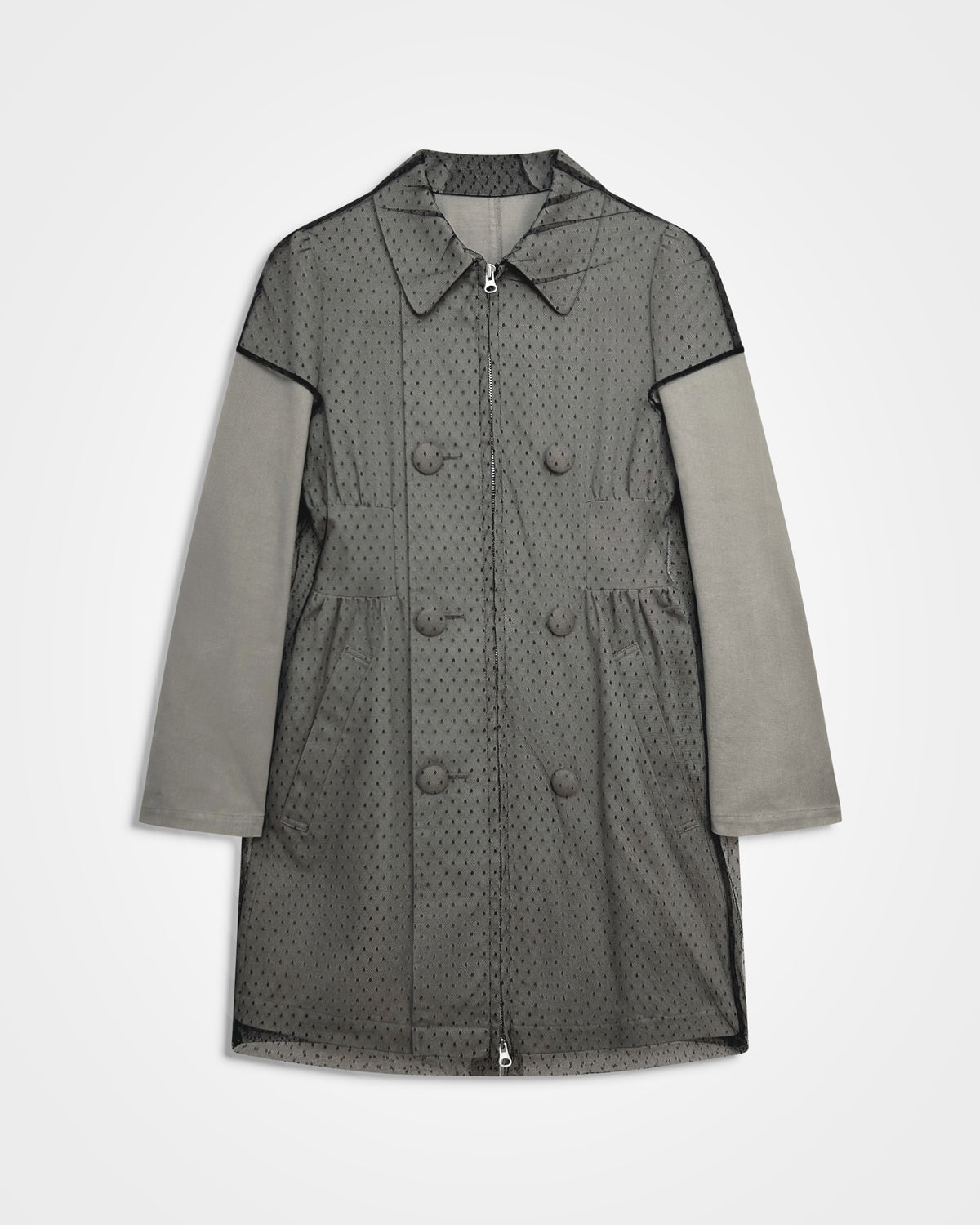 Undercover, SS02 Layered Tulle Double Breasted Trench Coat