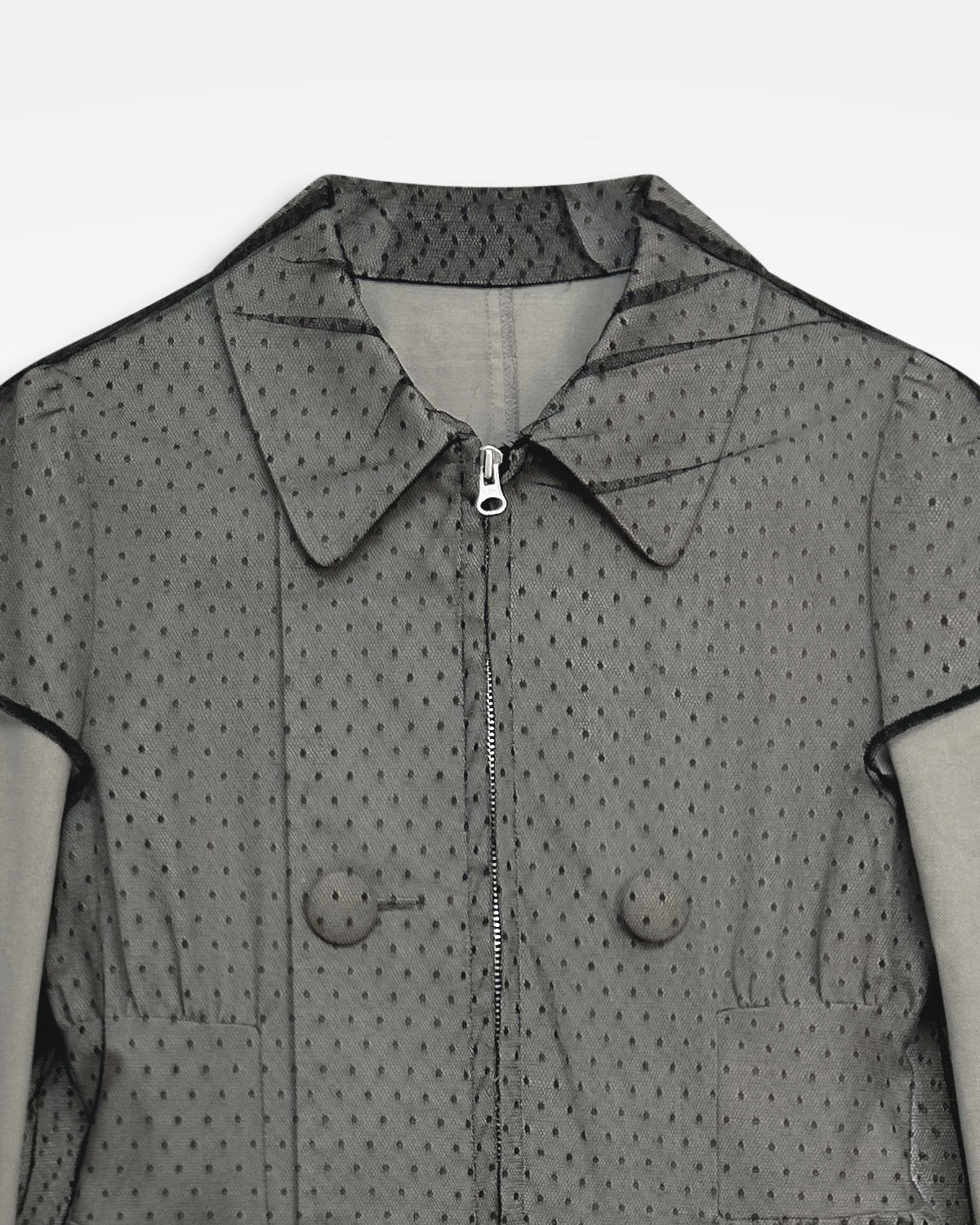 Undercover, SS02 Layered Tulle Double Breasted Trench Coat