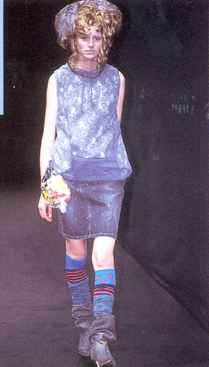 Undercover, SS02 Striped Frill Socks