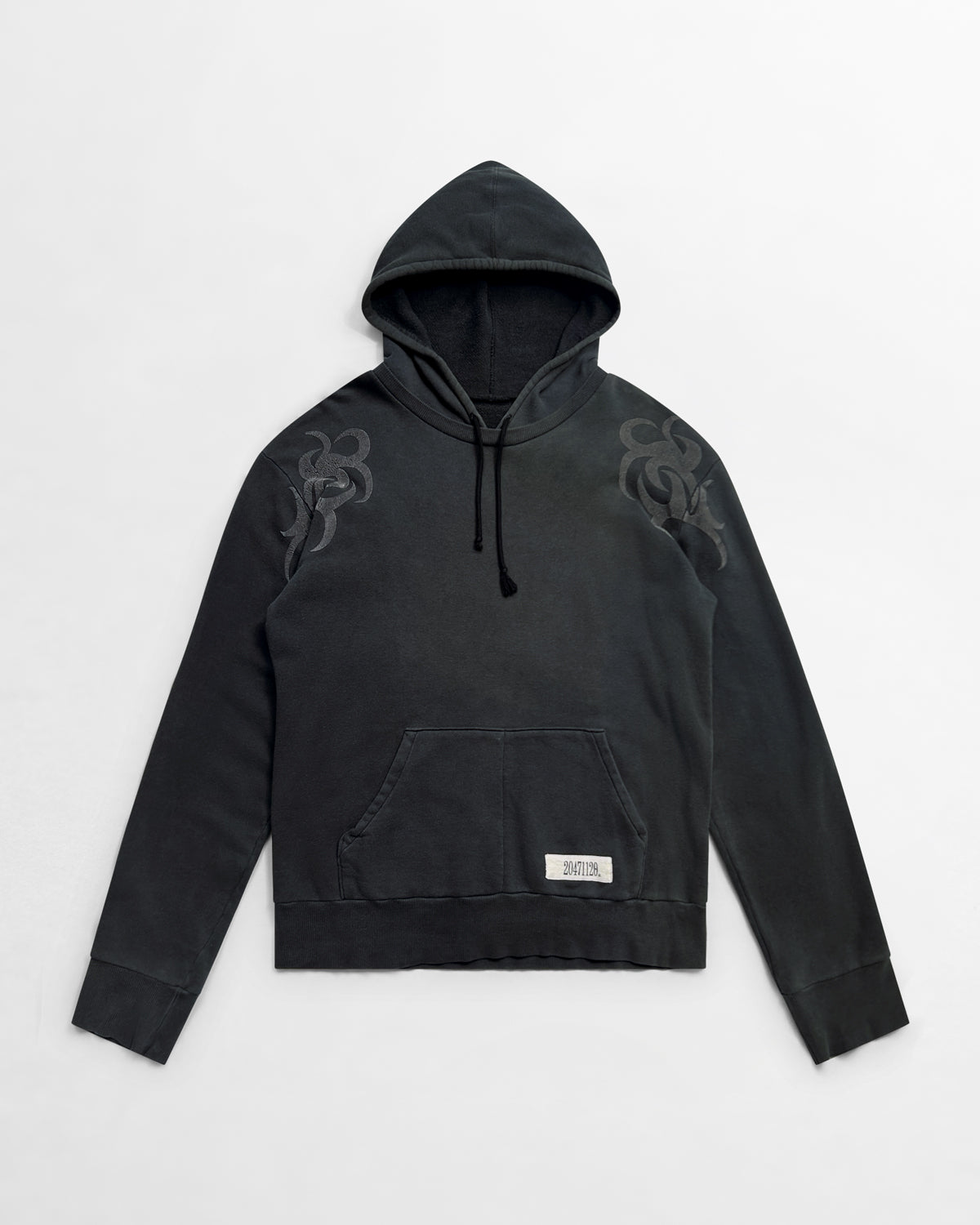 20471120, SS98 Tribal Flame Puff Print Hoodie