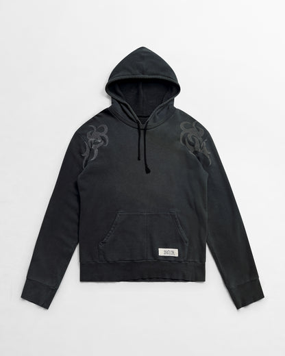 20471120, SS98 Tribal Flame Puff Print Hoodie