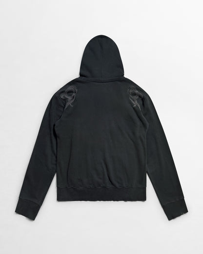 20471120, SS98 Tribal Flame Puff Print Hoodie