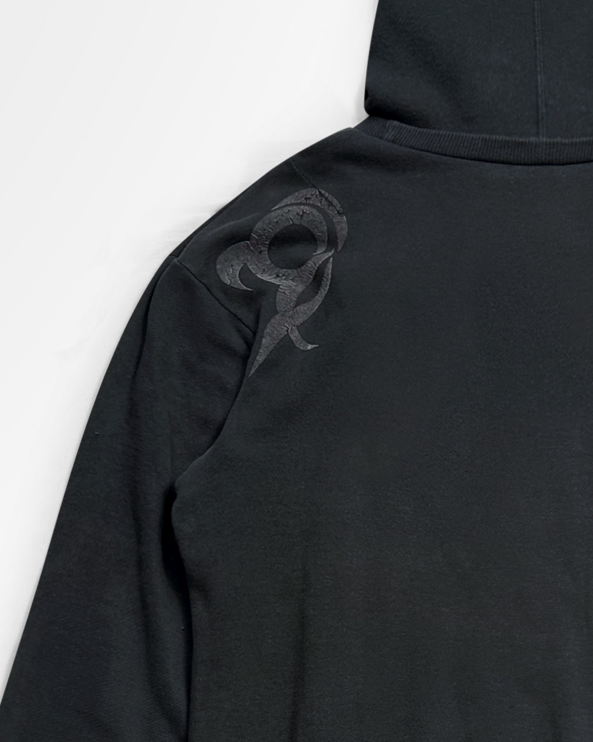 20471120, SS98 Tribal Flame Puff Print Hoodie