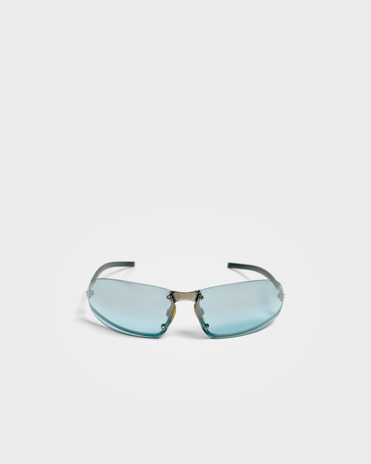 Chanel, Half-Rim Blue-Tint Sunglasses
