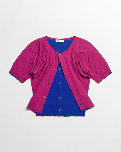 Comme Des Garcons, SS90 Nylon Layered Cardigan