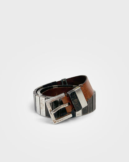 Diesel, Metal Link Leather Belt
