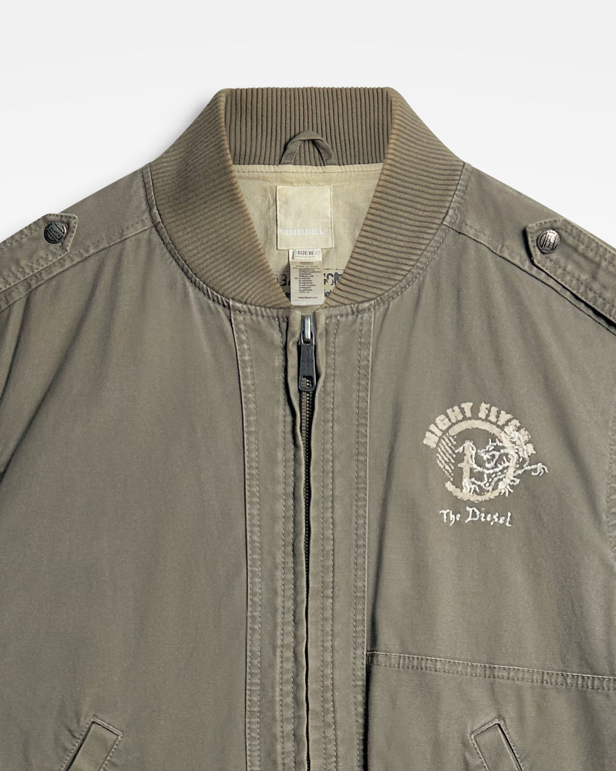 Diesel, Oversized Rib Bomber Jacket