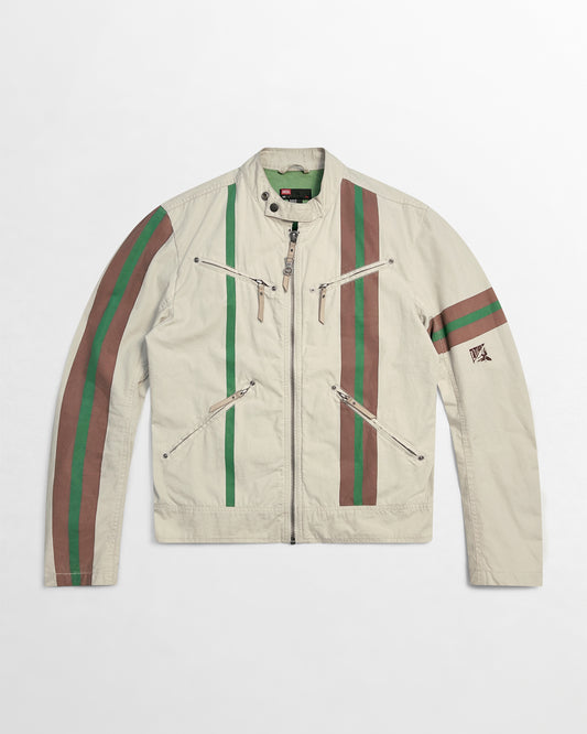 Diesel, Racing Stripe Quad Zip Moto Jacket
