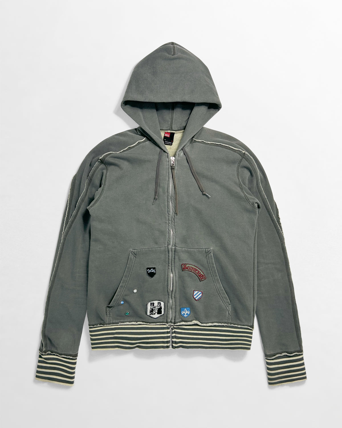 Diesel, Raw Seam Souvenir Patch Hoodie