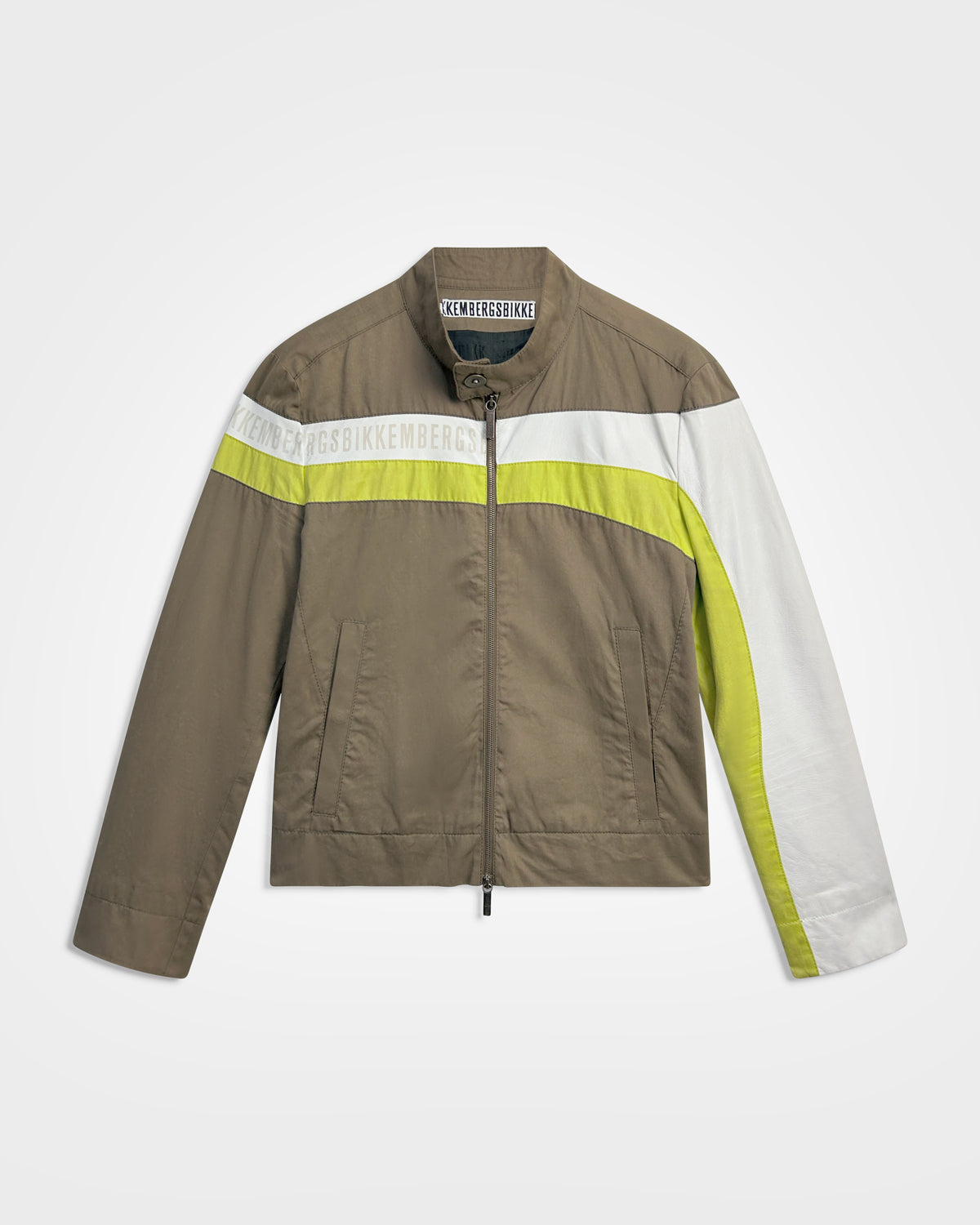 Dirk Bikkembergs, Colour-Blocked Leather Patch Jacket