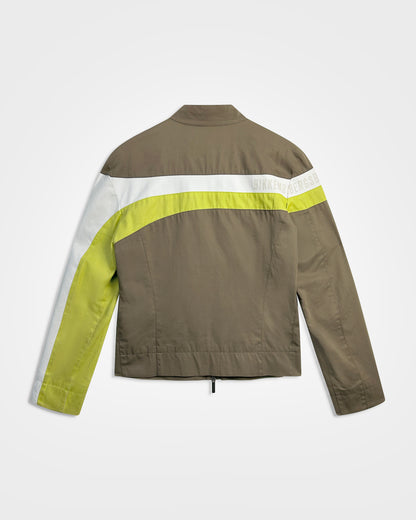Dirk Bikkembergs, Colour-Blocked Leather Patch Jacket