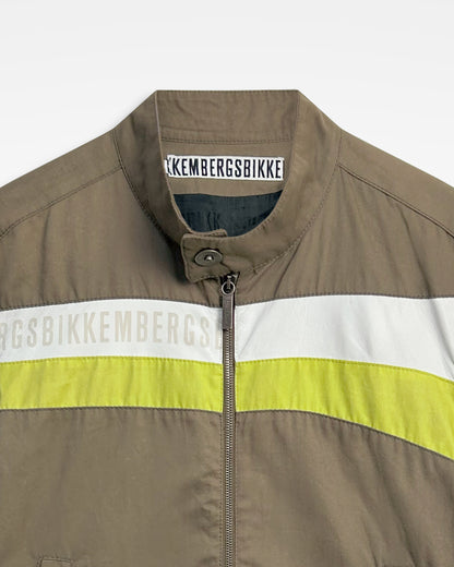 Dirk Bikkembergs, Colour-Blocked Leather Patch Jacket