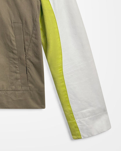 Dirk Bikkembergs, Colour-Blocked Leather Patch Jacket