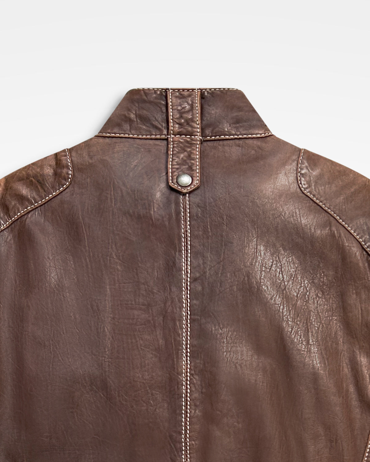 Dirk Bikkembergs, Panelled Leather Moto Jacket
