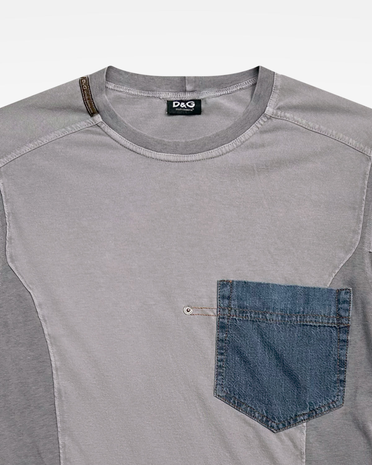 Dolce & Gabbana, Panelled Denim Pocket Long-sleeve