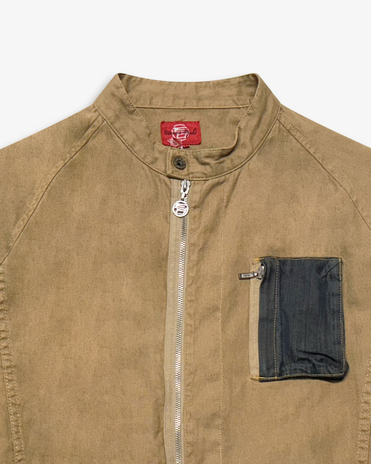 Etienne Ozeki, Denim Patch Pocket Moto Jacket