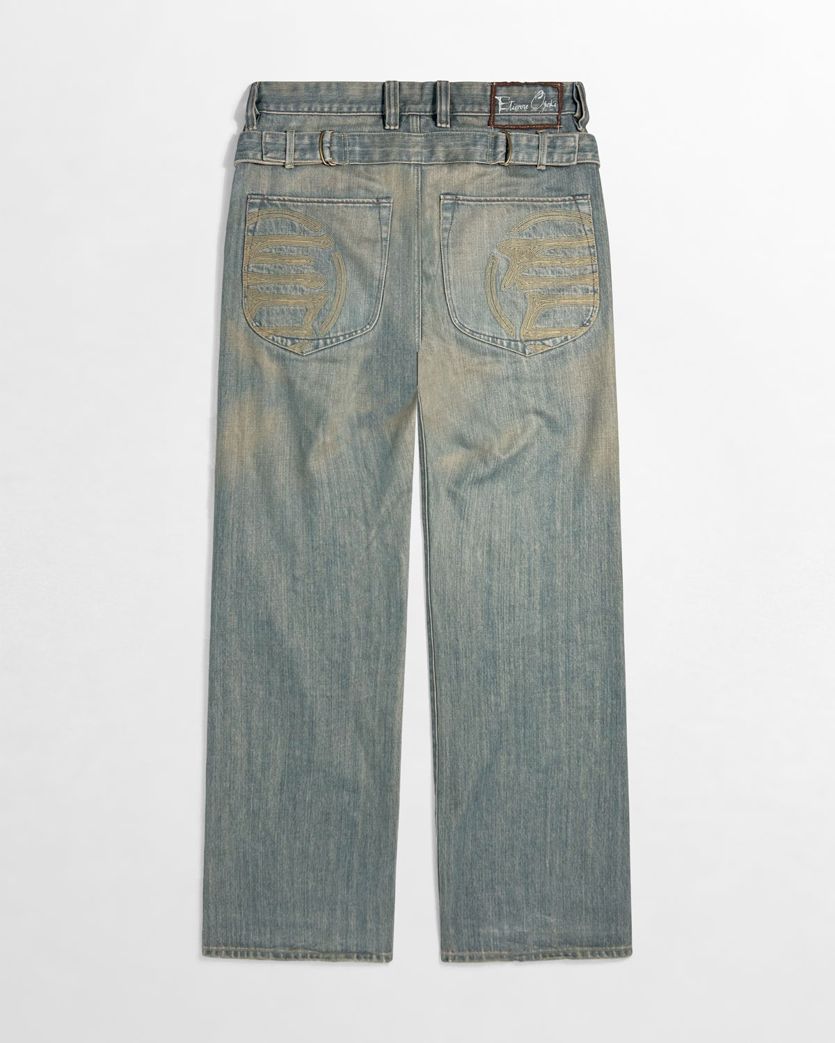 Etienne Ozeki, Rust Wash Buckle Jeans