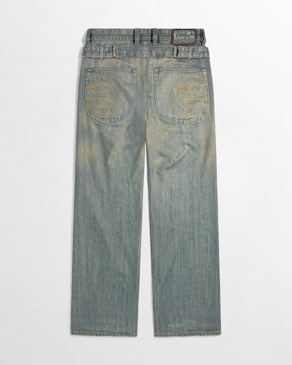 Etienne Ozeki, Rust Wash Buckle Jeans