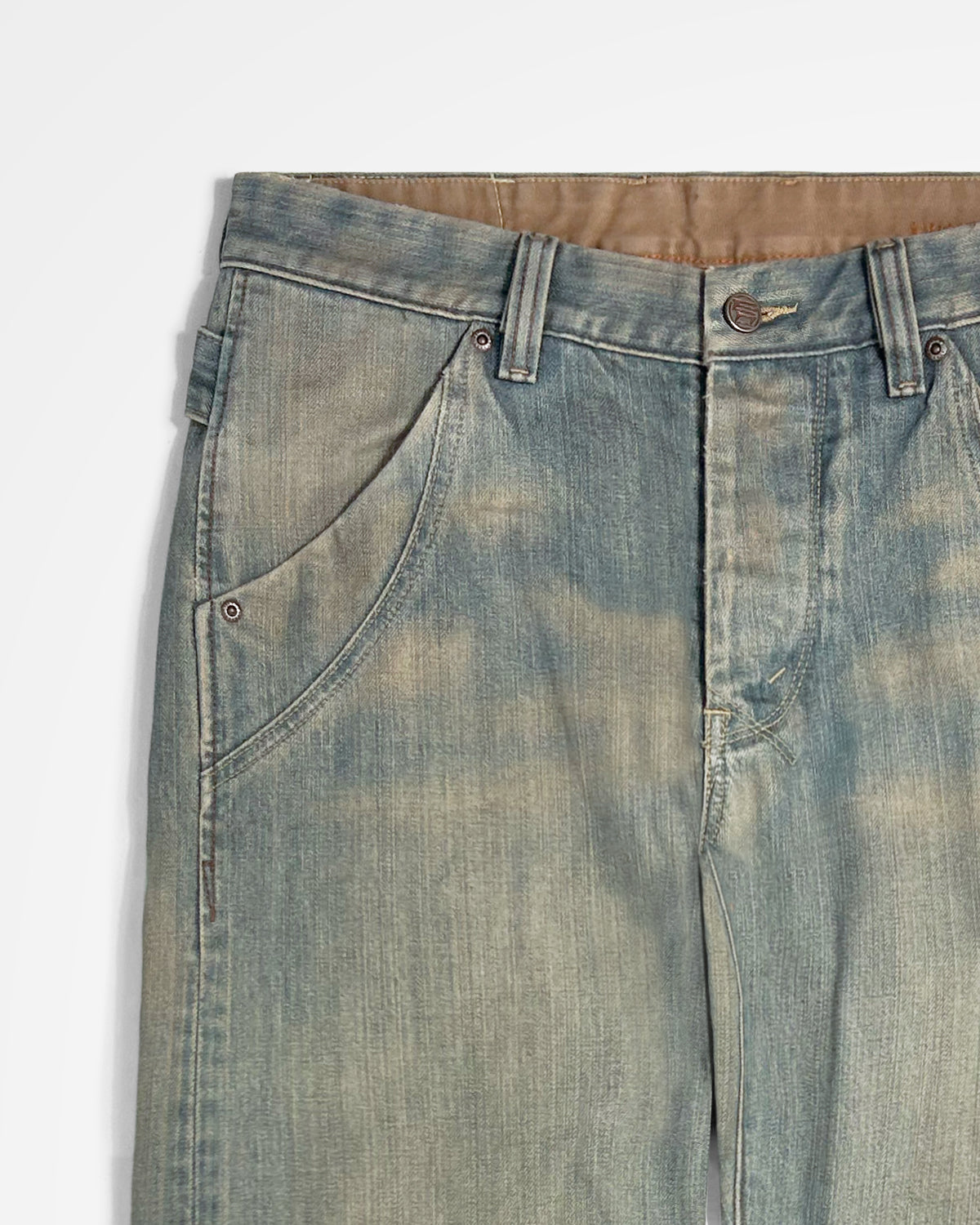 Etienne Ozeki, Rust Wash Buckle Jeans