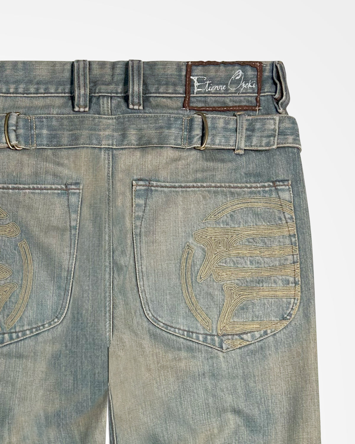 Etienne Ozeki, Rust Wash Buckle Jeans