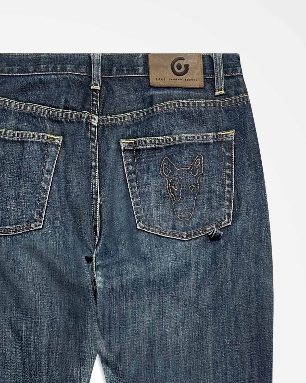 Fake London Genius, Two-tone Dog Jeans
