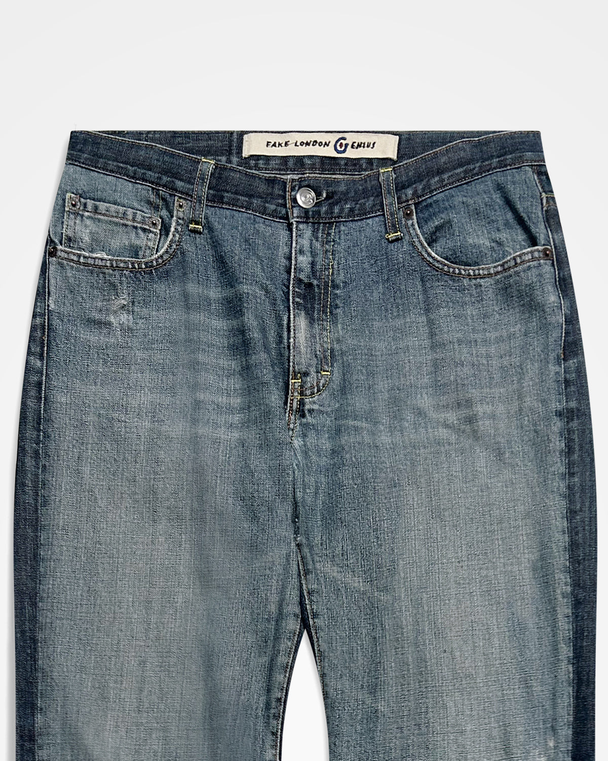 Fake London Genius, Two-tone Dog Jeans