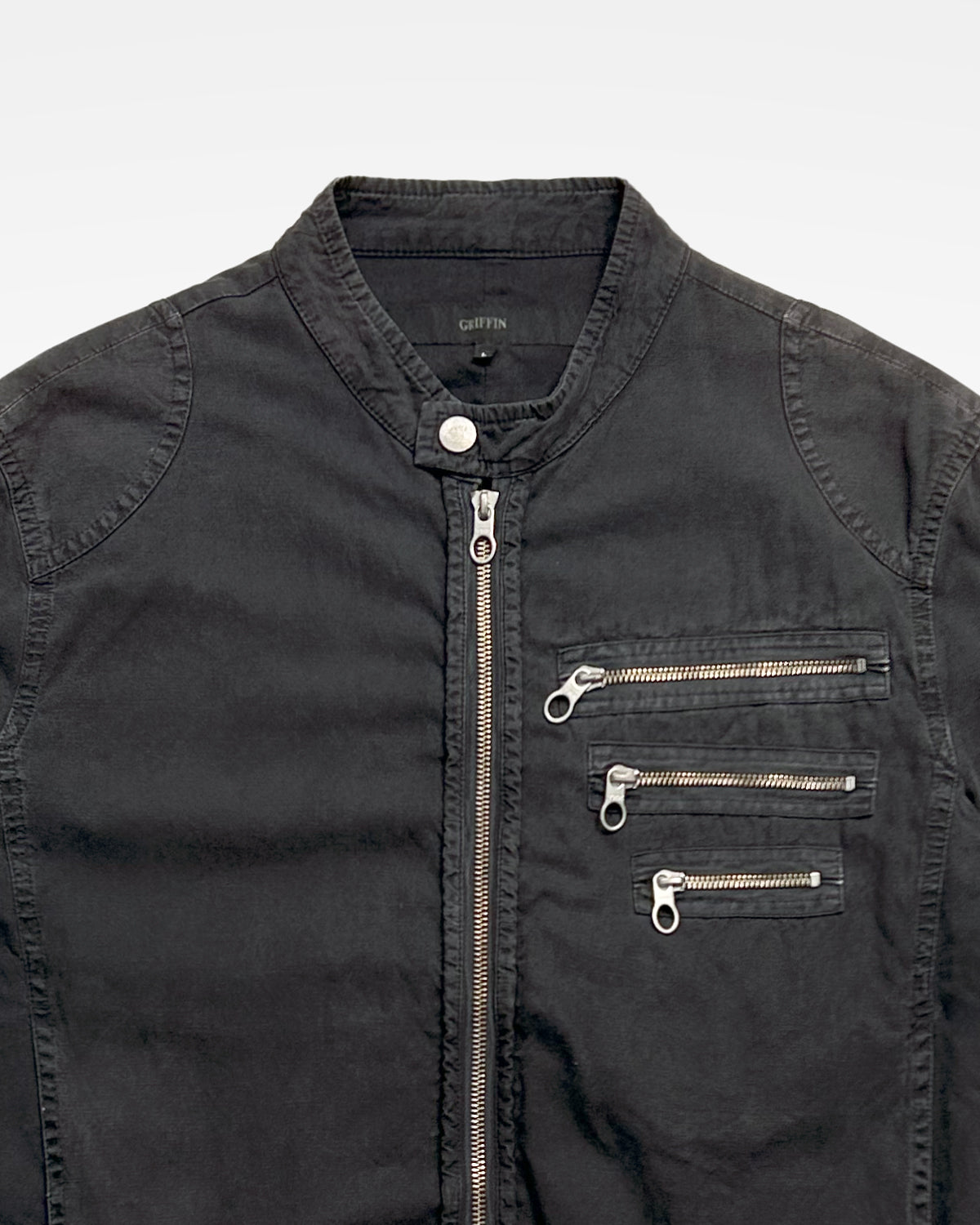 Griffin, Triple Zip Distressed Moto Jacket