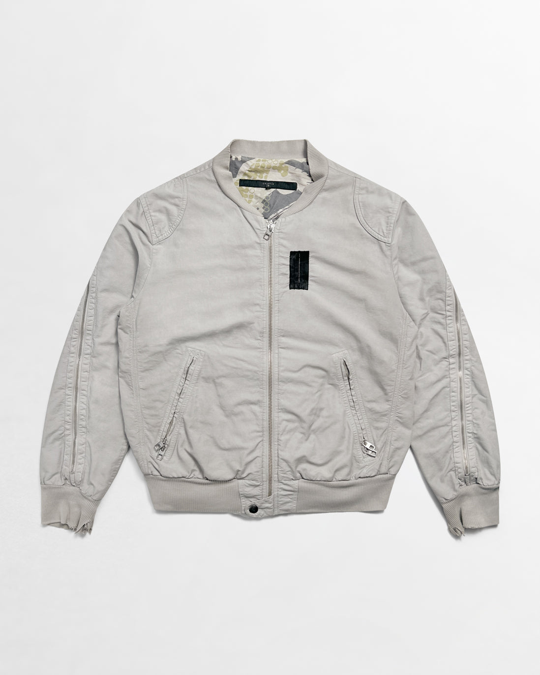 Griffin, Zipped Sleeve Moto Jacket