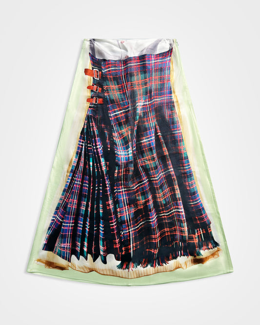 H&M x Glenn Martens, Printed Tartan Skirt