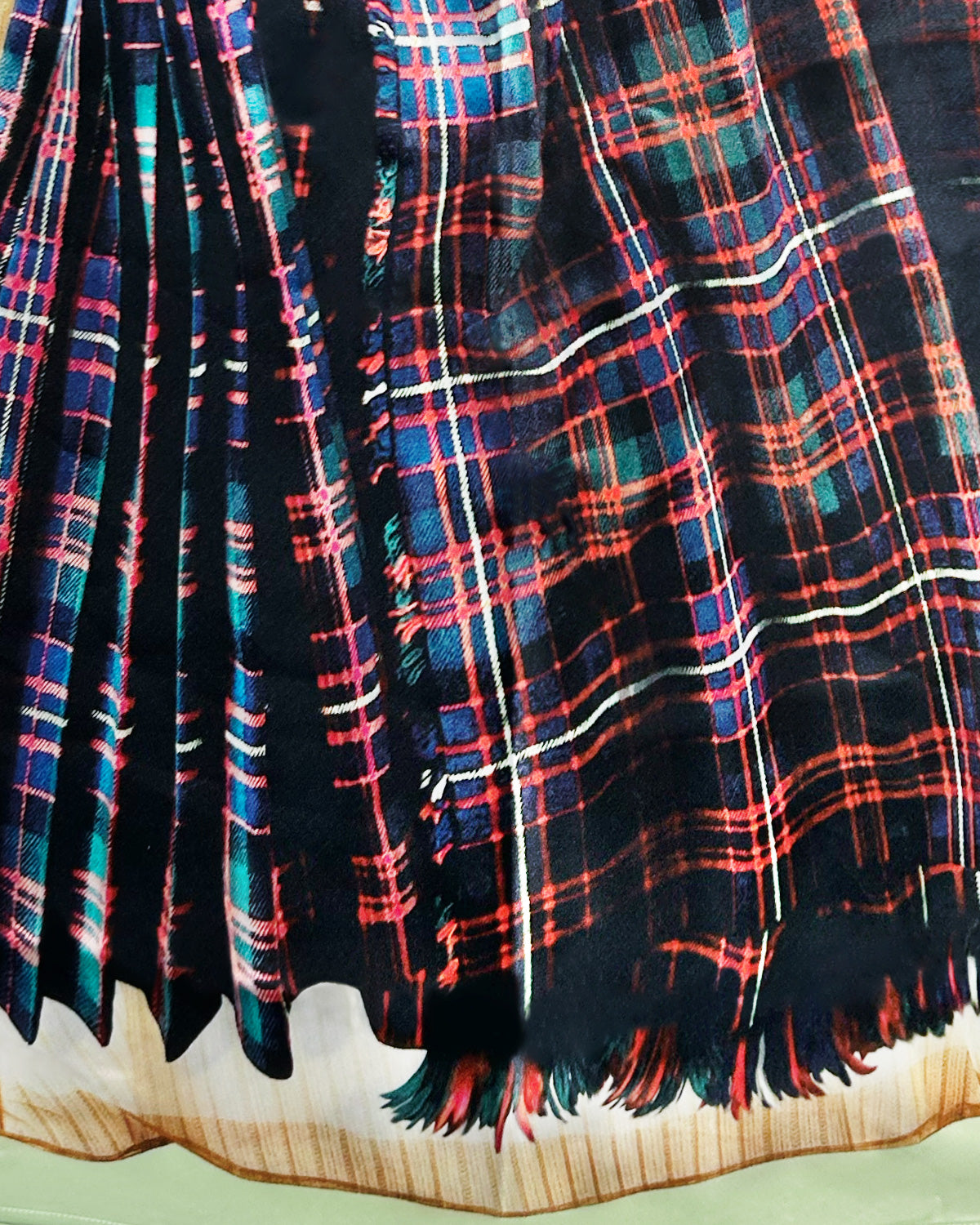 H&M x Glenn Martens, Printed Tartan Skirt