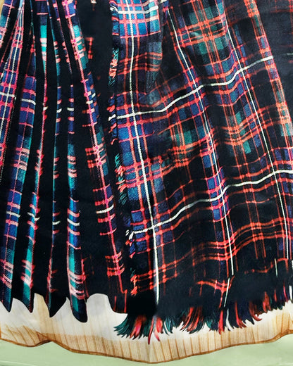 H&M x Glenn Martens, Printed Tartan Skirt