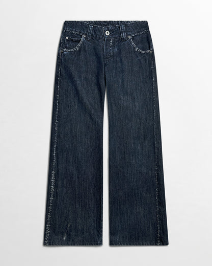 Issey Miyake, SS08 A-POC Abrasive Seam Boot Cut Jeans