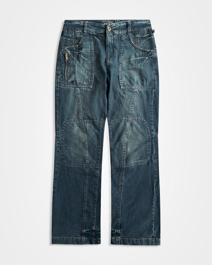 Jean Paul Gaultier, Distressed Panelled Work Jeans
