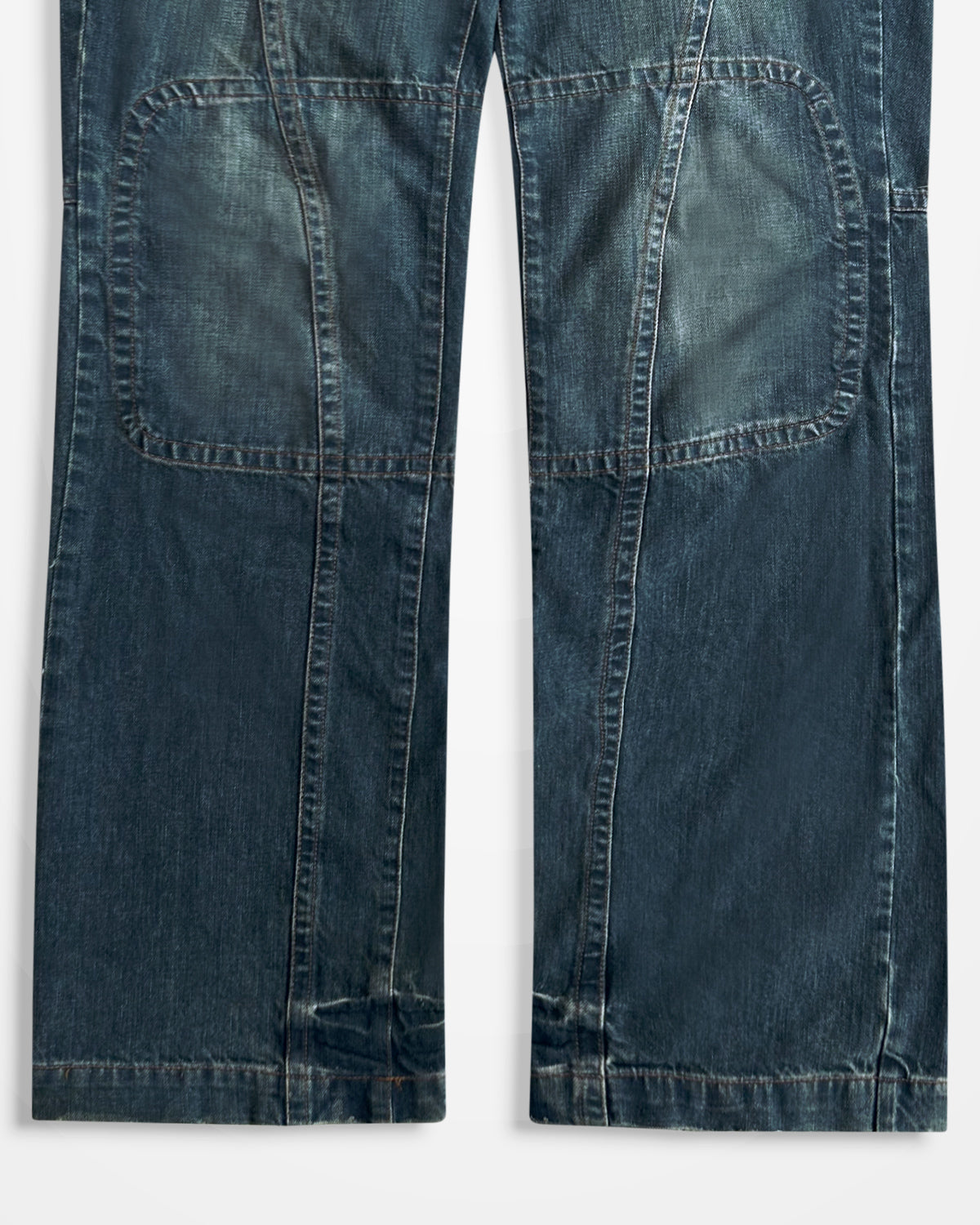 Jean Paul Gaultier, Distressed Panelled Work Jeans