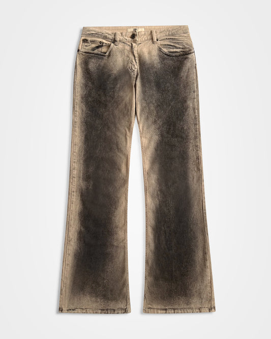 KNWLS, AW23 Distressed Sand Alice Jeans