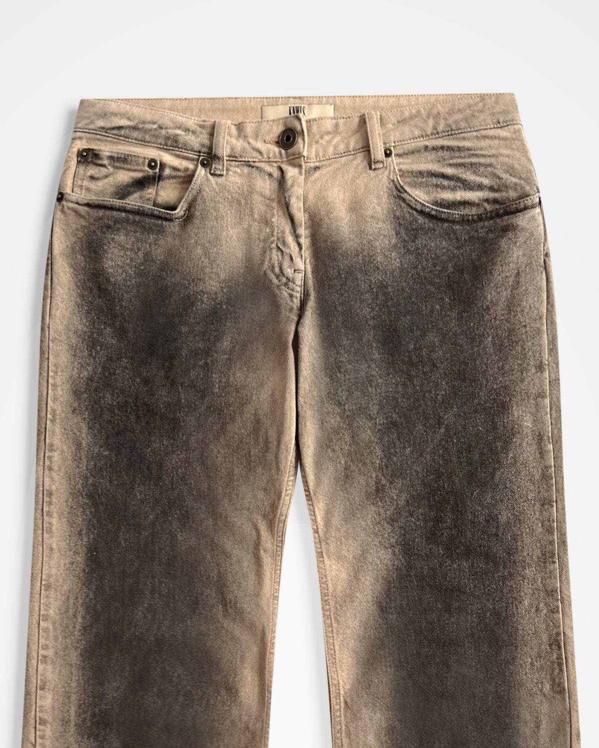KNWLS, AW23 Distressed Sand Alice Jeans