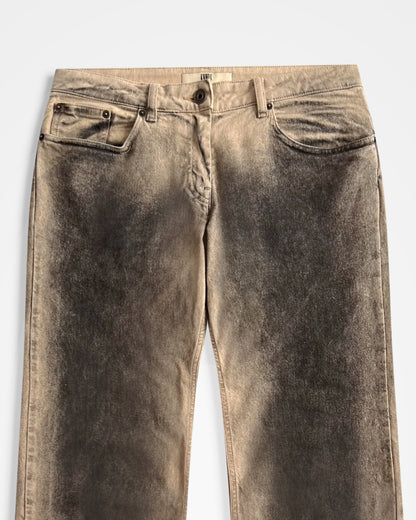 KNWLS, AW23 Distressed Sand Alice Jeans