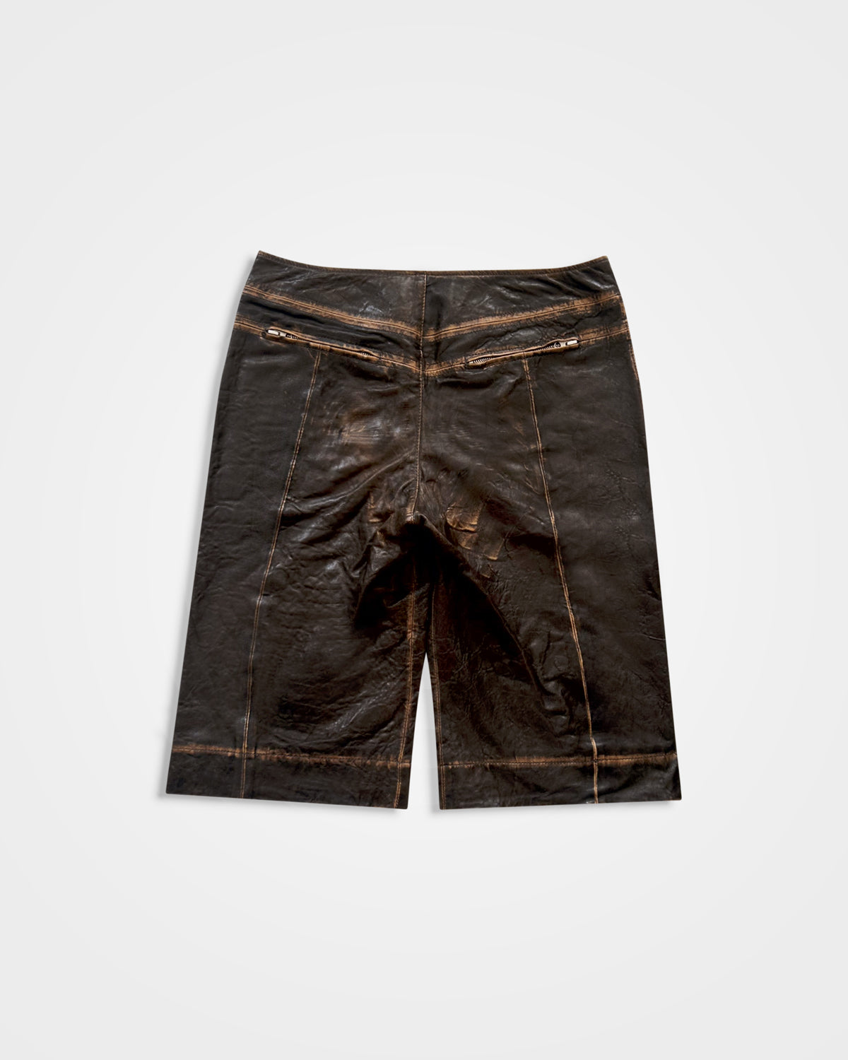 KNWLS, AW24 SLK Leather Shorts