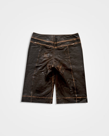KNWLS, AW24 SLK Leather Shorts